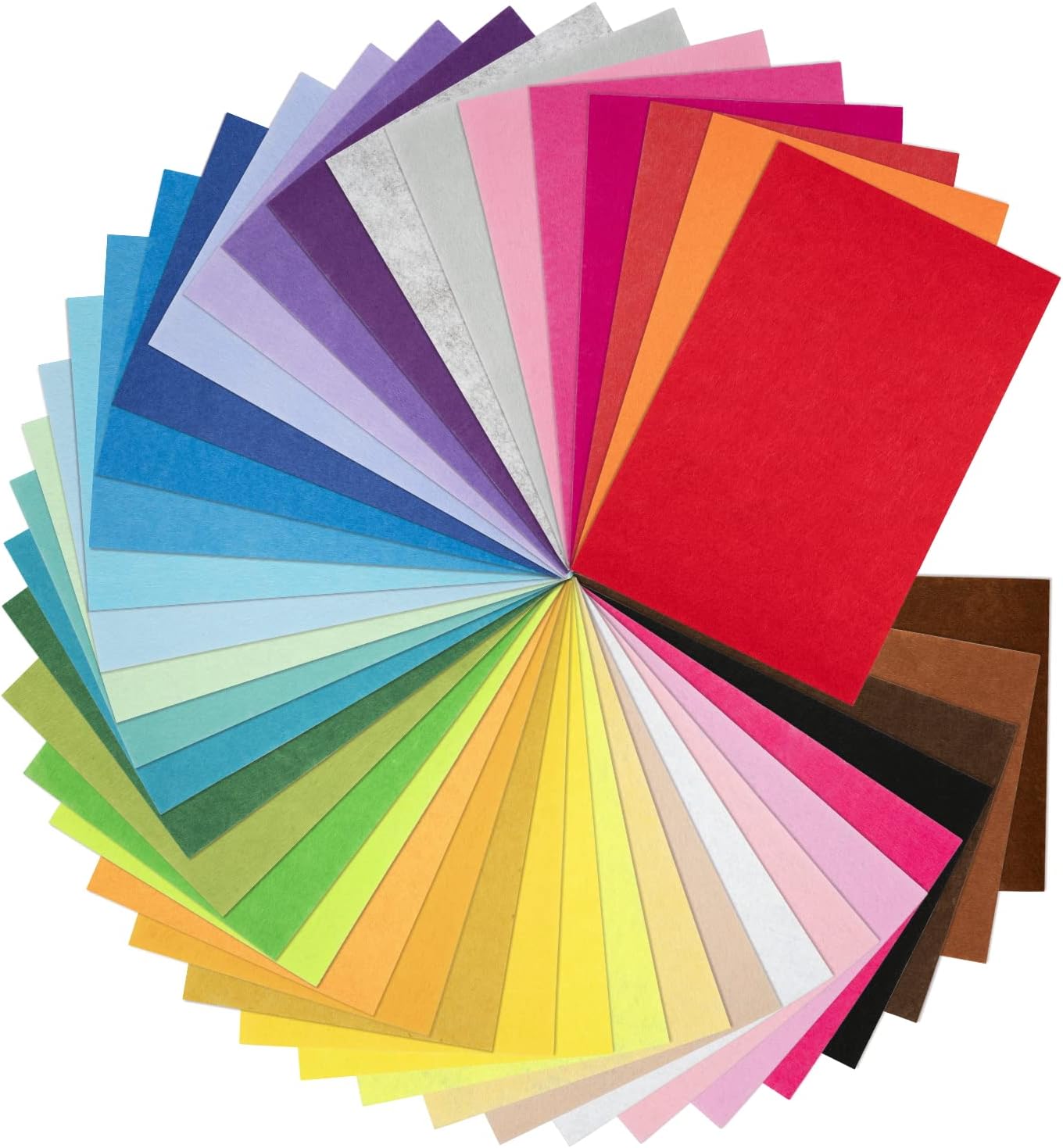 8 x 12 Inches Felt Sheets for Crafts, 40Pcs Squares Fabric Sheets