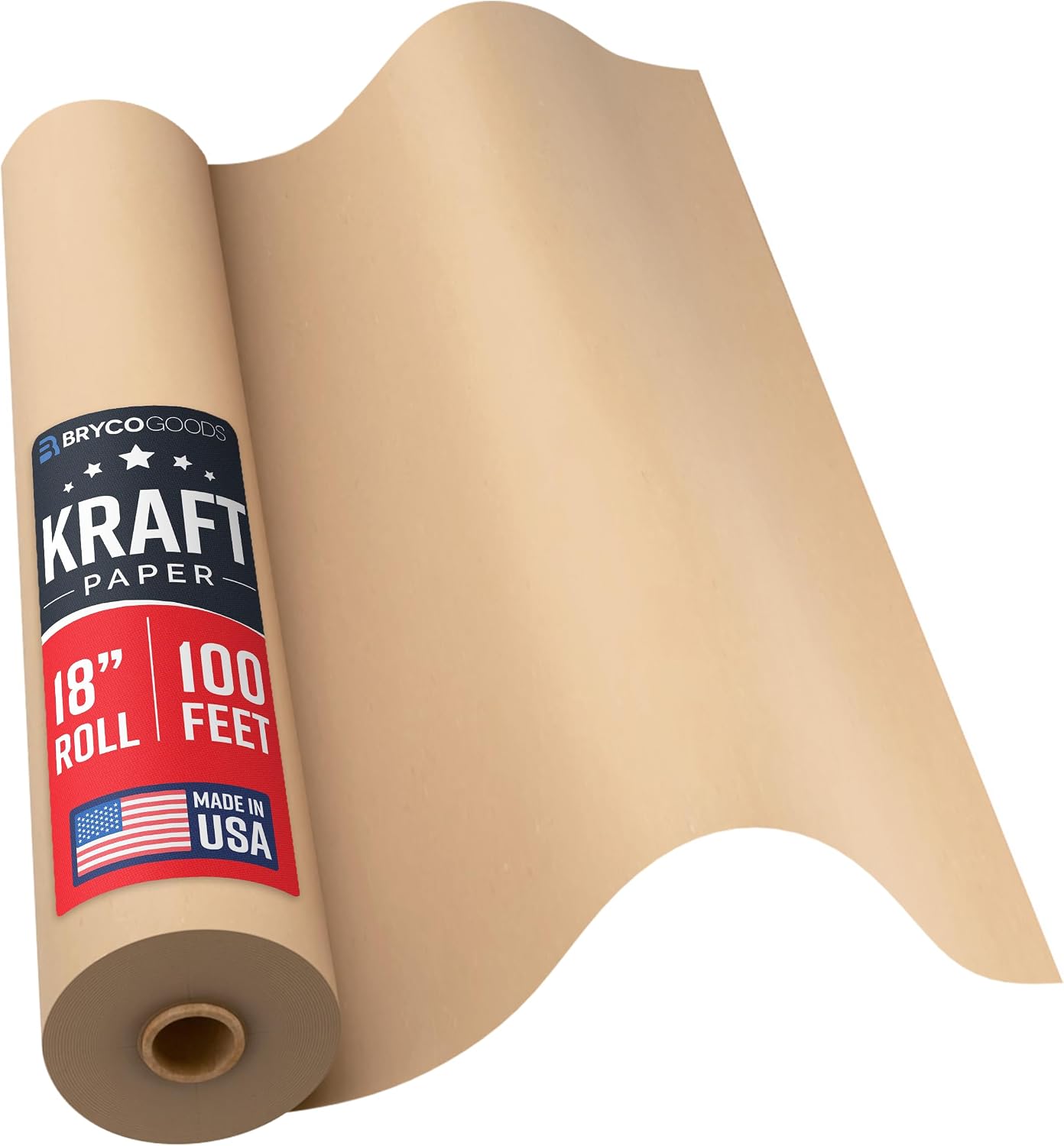 Bryco Goods 18" x 1200" Brown Kraft Packing Paper